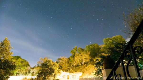 Long exposure of starry skies